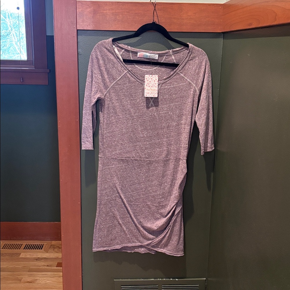 NWT Free People James Tunic Dress Dusty Plum XS FP Beach
